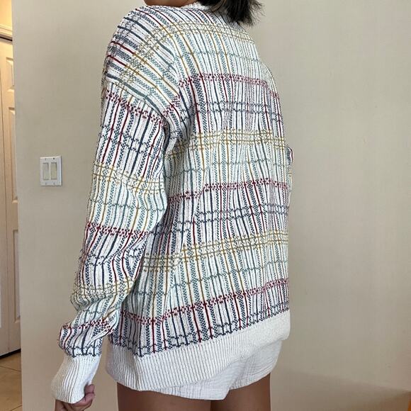 Vintage Claiborne Multicolored Crew Neck Knit Pullover Sweater Size L - Picture 11 of 14